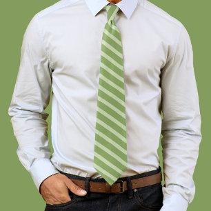 Christmas Cute Typography Whimsical Green Stripes Tie