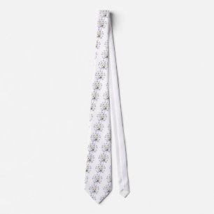 Christmas Cute Westie Dog Art and Snow flake Tie