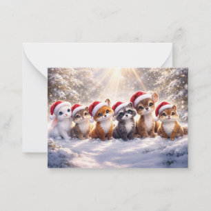 Christmas Cute Woodland Happy Holidays Card