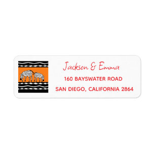 Christmas, Cute Zebras Return Address Label