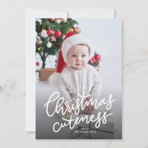 Christmas cuteness holiday birth announcement