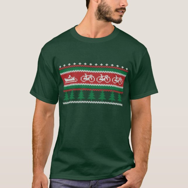 Christmas Cycling T Shirt (Front)