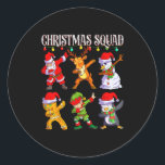 Christmas Dab Santa Friends Matching Family Christ Classic Round Sticker<br><div class="desc">Christmas Dab Santa Friends Matching Family Christmas Squad</div>