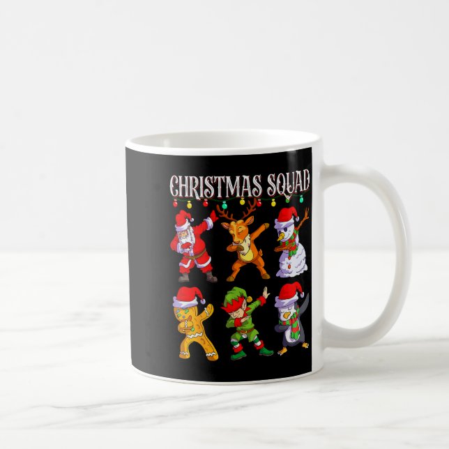 Christmas Dab Santa Friends Matching Family Christ Coffee Mug (Right)