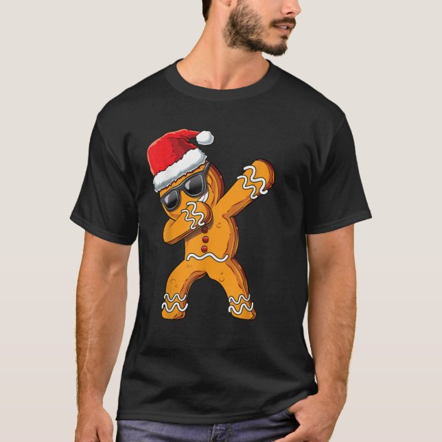 Christmas Dabbing Gingerbread Man Cookie Dab Cool  T-Shirt (Front)
