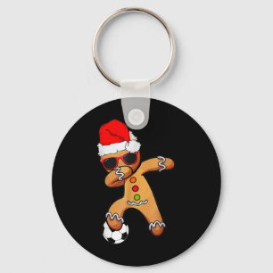 Christmas Dabbing Gingerbread Soccer Funny Xmas Me Key Ring