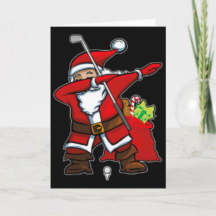 Christmas Dabbing Golf Santa Hip Hop Dab Dance Gif Card