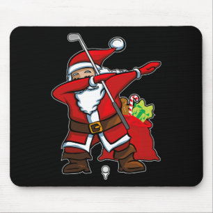 Christmas Dabbing Golf Santa Hip Hop Dab Dance Gif Mouse Mat