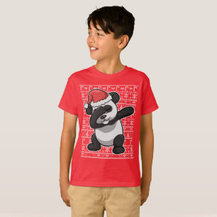 Christmas Dabbing Panda Bear Dab T-Shirt