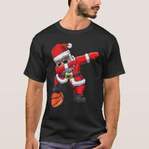 Christmas Dabbing Santa Claus Basketball Player Xm T-Shirt
