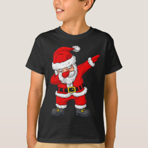 Christmas Dabbing Santa Claus Boys Girls Kids Xmas T-Shirt