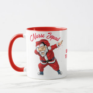 Christmas Dabbing Santa Claus, Christmas Party Red Mug