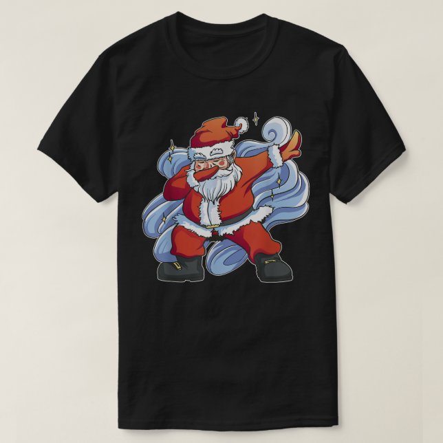 Christmas Dabbing Santa Claus Funny Boys Girls Dab T-Shirt (Design Front)