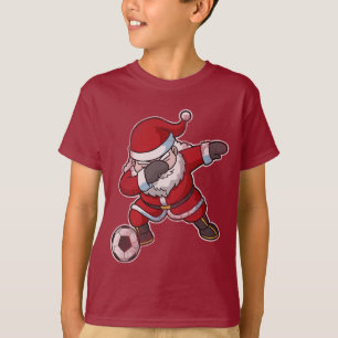 Christmas Dabbing Santa Claus Soccer T-Shirt
