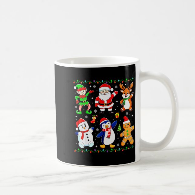 Christmas Dabbing Santa Elf Friends Boys Girls Men Coffee Mug (Right)
