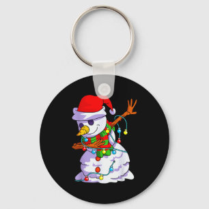 Christmas Dabbing Snowman Kids Girls Boys Matching Key Ring