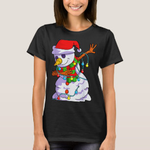 Christmas Dabbing Snowman Kids Girls Boys Matching T-Shirt