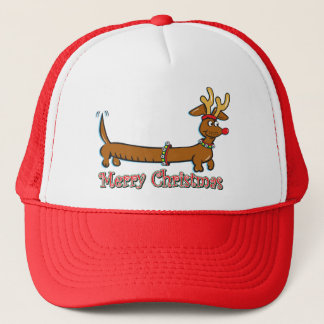 Christmas Dachshind Trucker Hat