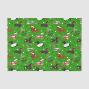 Christmas Dachshund All Coats Tissue Paper