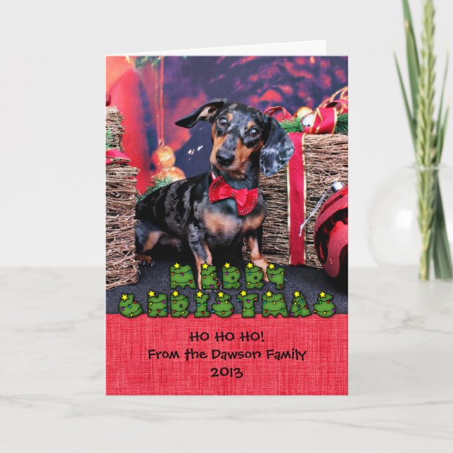 Christmas - Dachshund - Buddy Holiday Card (Front)