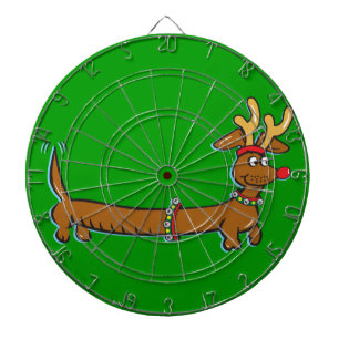 Christmas Dachshund Dartboard