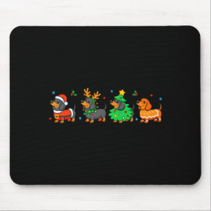 Christmas Dachshund Dog Weenie Merry Woofmas Dog M Mouse Mat