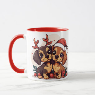 Christmas Dachshund Dogs Mug