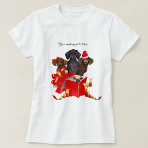 Christmas Dachshund Family Tee Shirt
