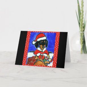 Christmas Dachshund Holiday Card