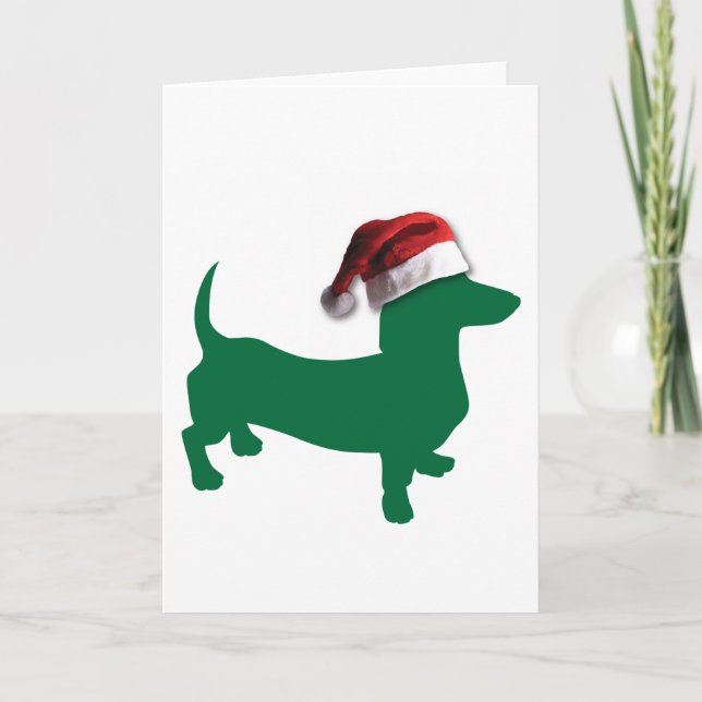 Christmas Dachshund Holiday Card (Front)