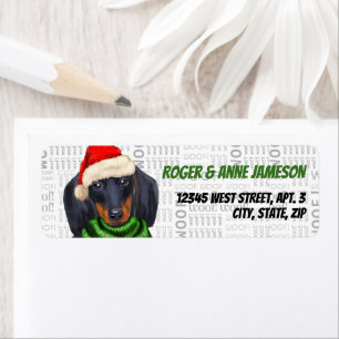 Christmas Dachshund Lover Address