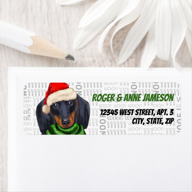 Christmas Dachshund Lover Address (Insitu)