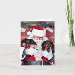 Christmas - Dachshund - Mickey & Madilyn Holiday Card