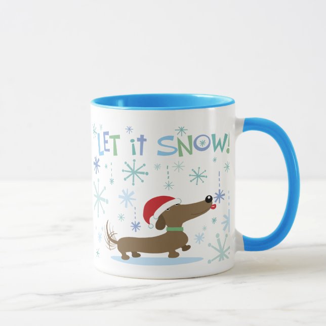 Christmas Dachshund mug (Right)