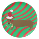 Christmas Dachshund Plate