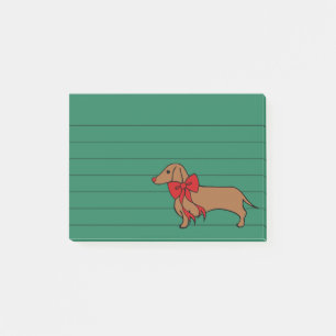 Christmas Dachshund Post It Notes Gift