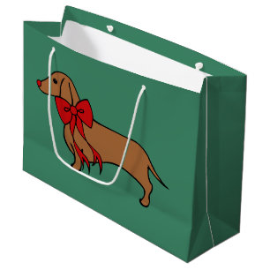  Christmas Dachshund Puppy Gift Bag