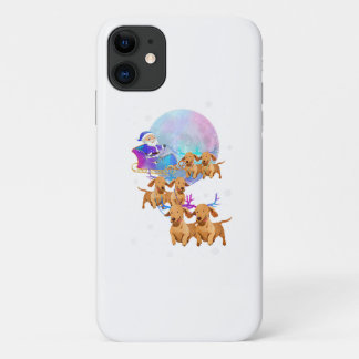 Christmas Dachshund Reindeer Santa Dog Mum iPhone 11 Case