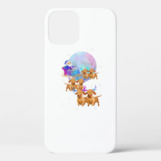 Christmas Dachshund Reindeer Santa Dog Mum iPhone 12 Pro Case