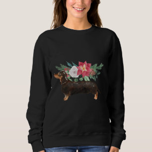 Christmas Dachshund Repeating Pattern Watercolor P Sweatshirt