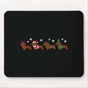 Christmas Dachshund Santa Hat Dog Lover Dog Mom Do Mouse Mat