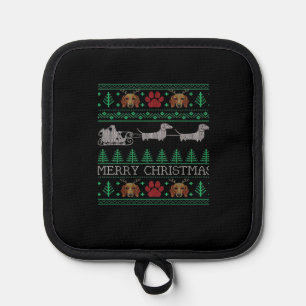 Christmas Dachshund Wiener Dog Dachshund Ugly Chri Pot Holder