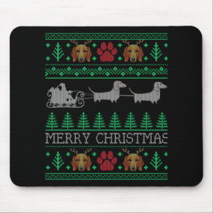 Christmas Dachshund Wiener Dog Mouse Mat