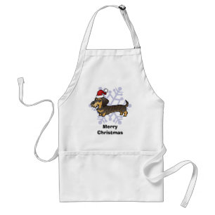Christmas Dachshund (wirehair) Standard Apron