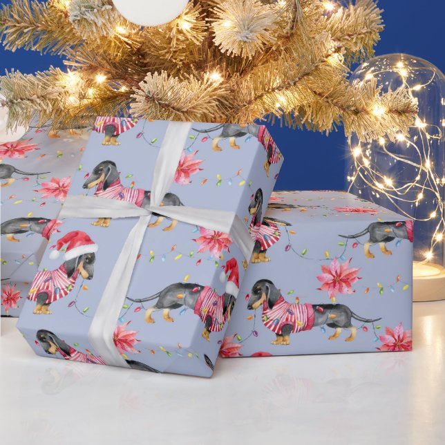 Christmas Dachshund Wrapping Paper (Holidays)