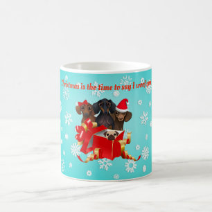 Christmas Dachshunds Coffee Mug