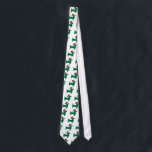 Christmas Dachshunds Tie<br><div class="desc">Green Dachshund wearing a Santa Hat</div>