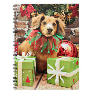 Christmas - Dachsund - Heidi Notebook