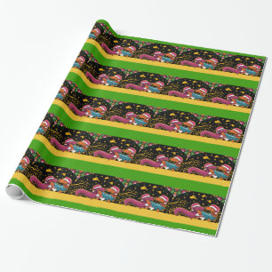 Christmas Dachsunds Wrapping Paper - SRF