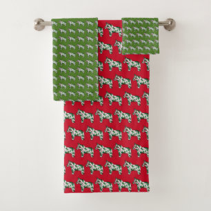 Christmas Dala Horse by Julia Persson Morrill Bath Towel Set